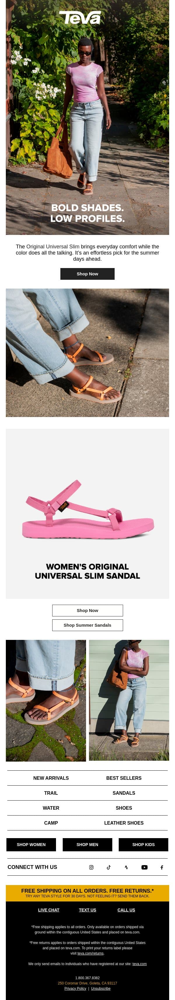 If summer had a dress code, these sandals would be it ☀️ email from Teva screenshot