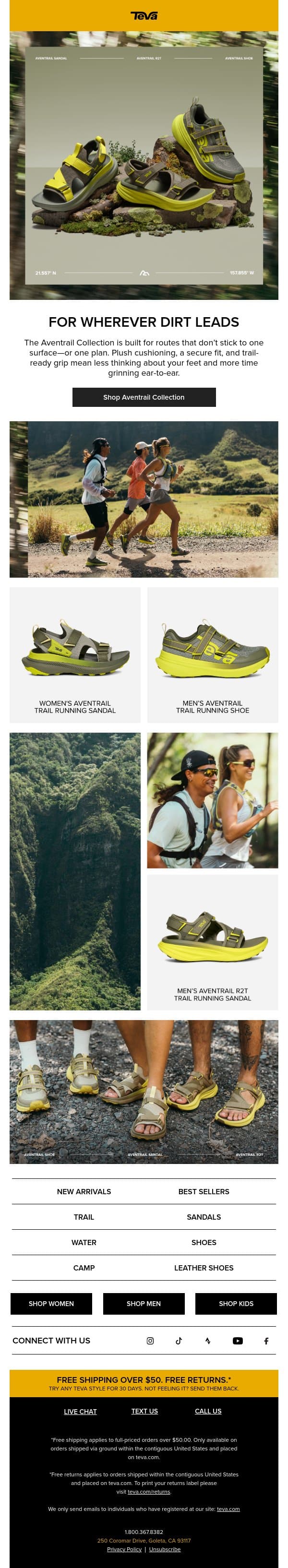 Meet the Aventrail Collection email from Teva screenshot