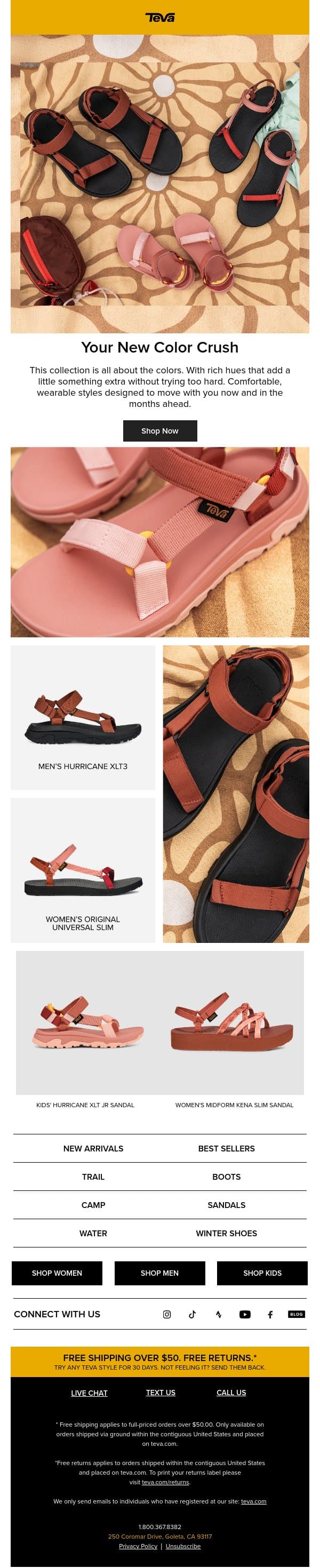 Colors you’re sure to love​ email from Teva screenshot