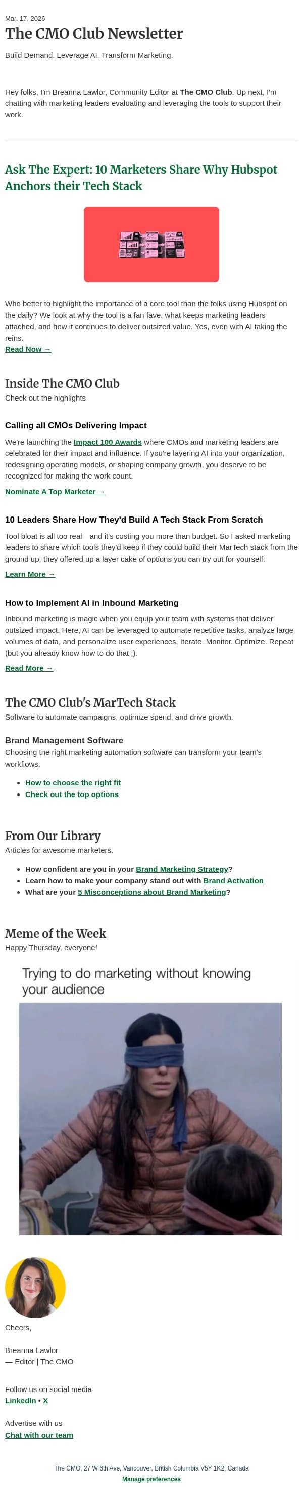 Are you using the tools trusted by your peers? email from Thecmo screenshot