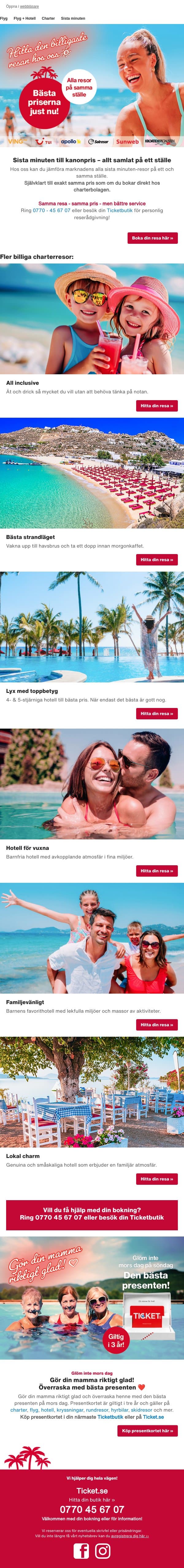 ⚡Kanonbilliga sista minuten | Bästa presenten på mors dag email from Ticket screenshot