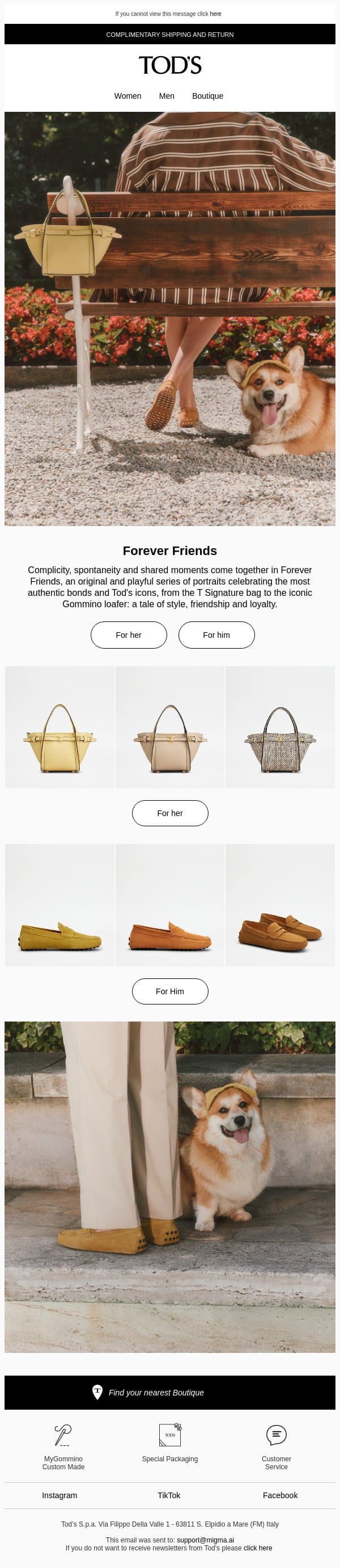 Forever friends: Impossible to choose just one email from Tod's screenshot