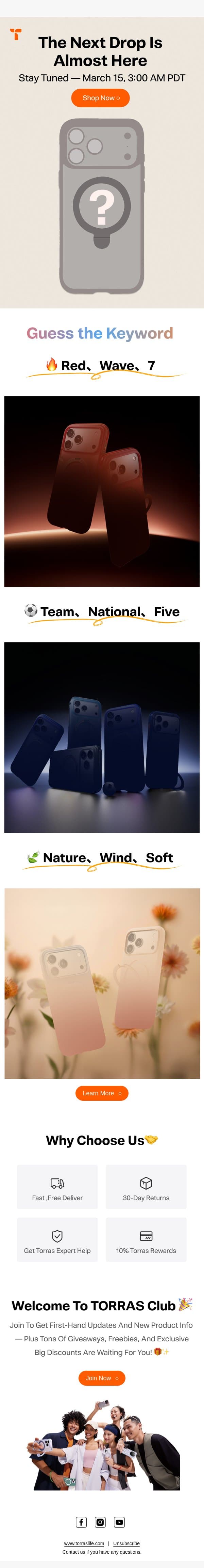 Something Big Is Coming ⚽ Stay Tuned — March 15, 3:00 AM PDT email from Torras screenshot