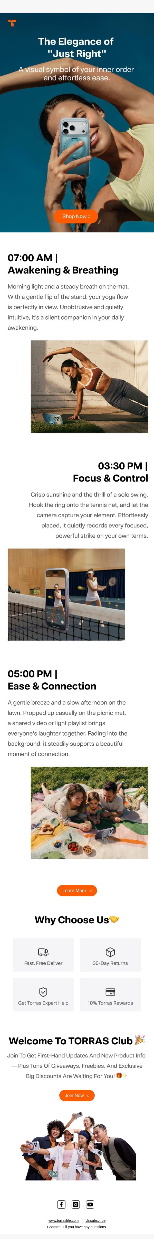 The Art of Effortless Living email from Torras screenshot