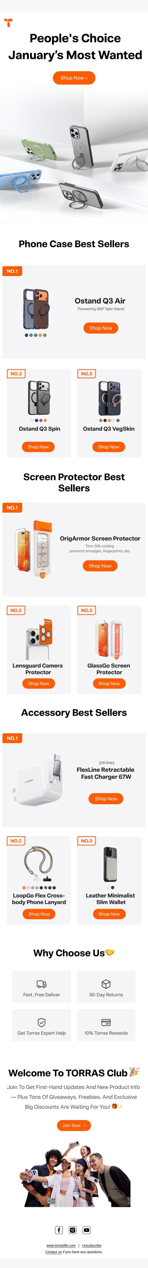 Trending Now: What Everyone Bought in Jan 🔥 email from Torras screenshot