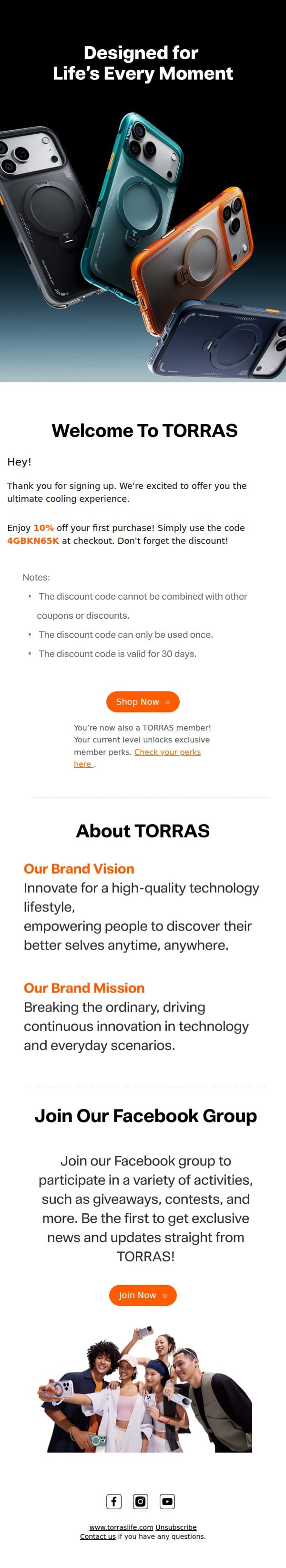 Let's explore together! email from Torras screenshot