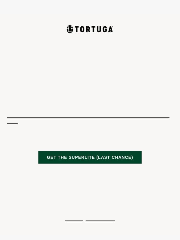Kickstarter Campaign is Closing NOW email from Tortuga screenshot