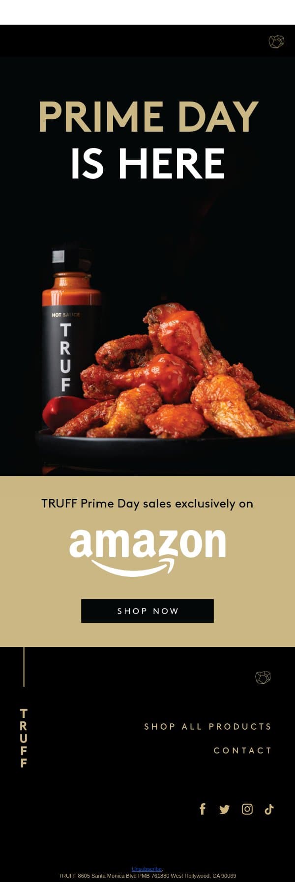 Don't Miss Out on Prime Day Deals! ⏳ email from Truff screenshot