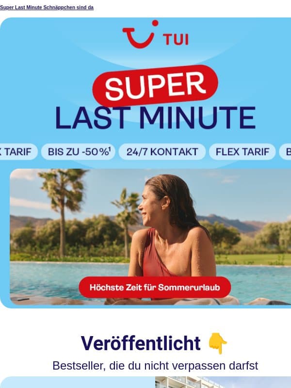 🏝️ Urlaub gerettet, Adam! email from TUI