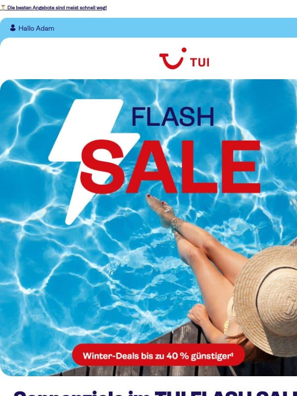 🏖️ Dein Platz an der Sonne wartet schon email from TUI