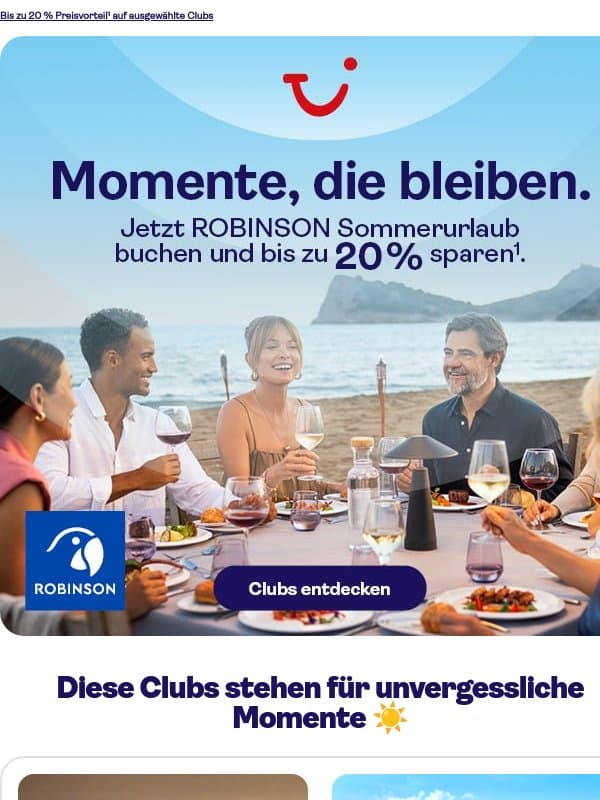 Dein ROBINSON Sommer 2027 wartet schon email from TUI