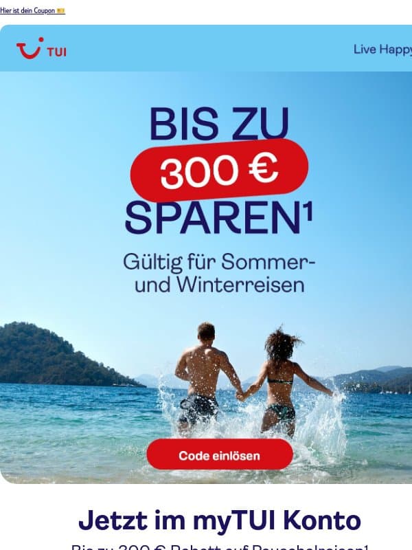 Eine Überraschung wartet in deinem Posteingang email from TUI