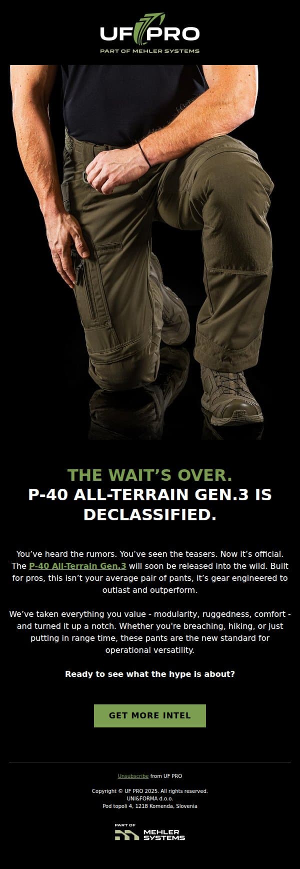 These P-40s are not classified anymore email from UF PRO screenshot