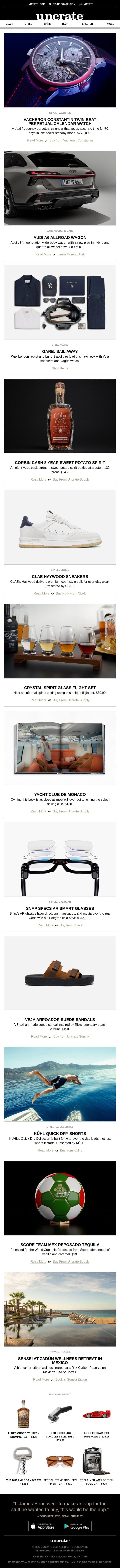 Vacheron Constantin Twin Beat Perpetual Calendar Watch & more email from Uncrate screenshot