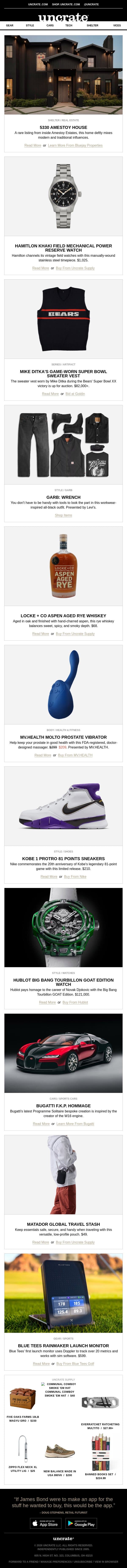 5330 Amestoy House & more email from Uncrate screenshot