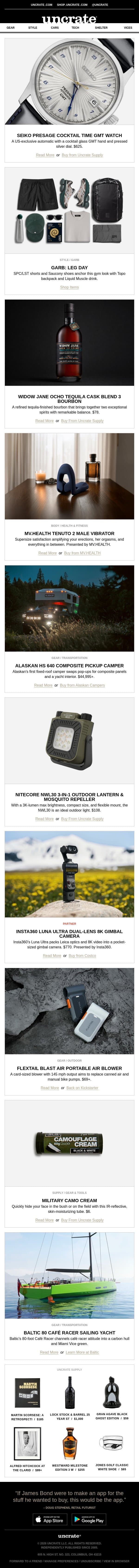 Seiko Presage Cocktail Time GMT Watch & more email from Uncrate screenshot