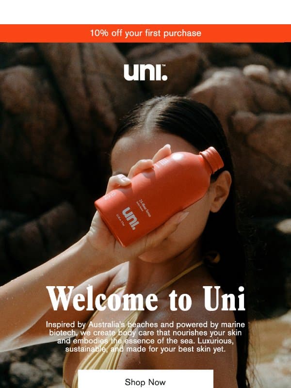 Welcome to Uni email from Uni