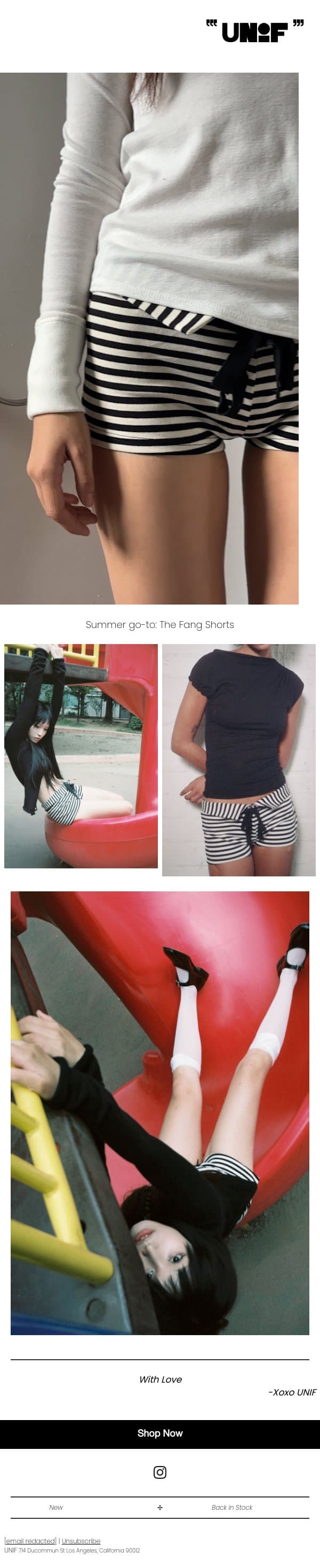 Just in Time for the Heat email from UNIF screenshot