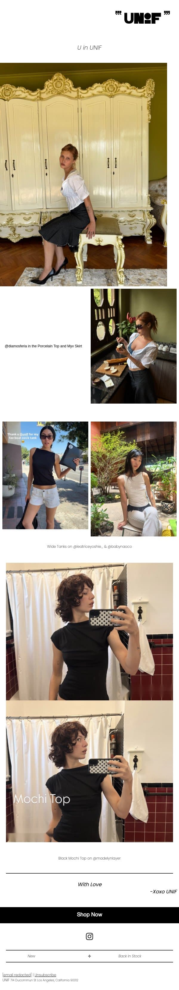 U in UNIF email from UNIF screenshot