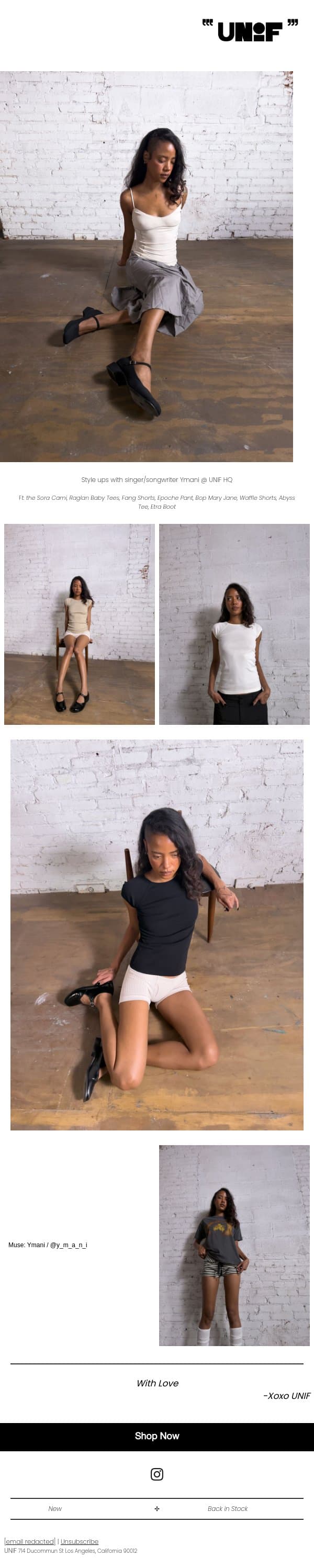 Style Ups w/ Ymani email from UNIF screenshot