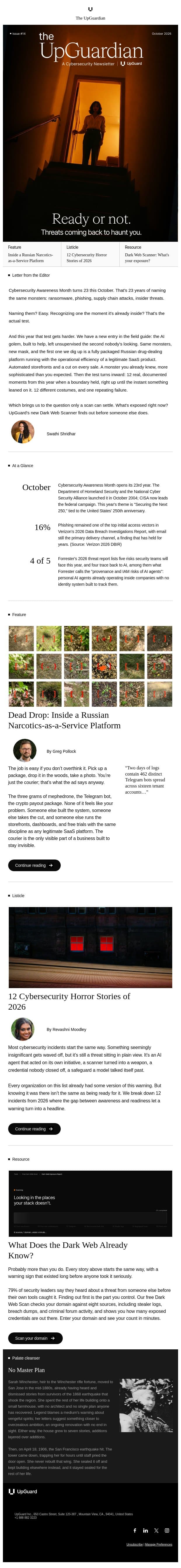 A drug ring that runs like a SaaS company. email from UpGuard screenshot