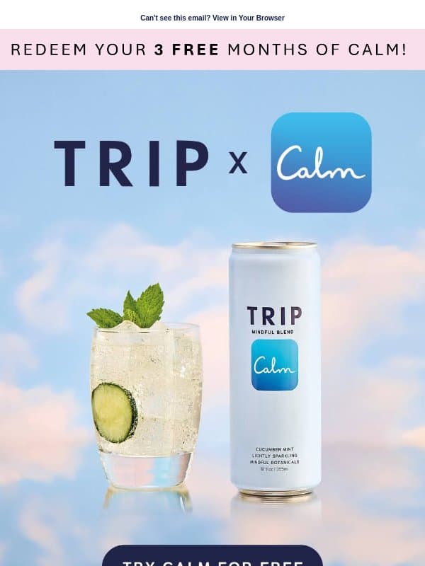 Redeem your free Calm Membership email from Us