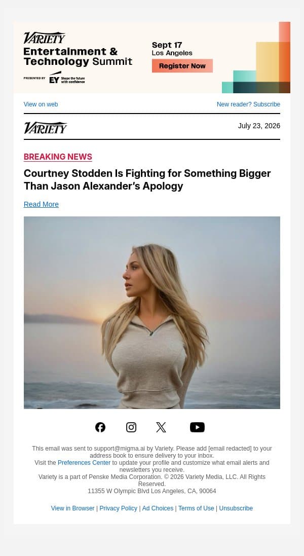Courtney Stodden Is Fighting for Something Bigger Than Jason Alexander’s Apology email from Variety screenshot