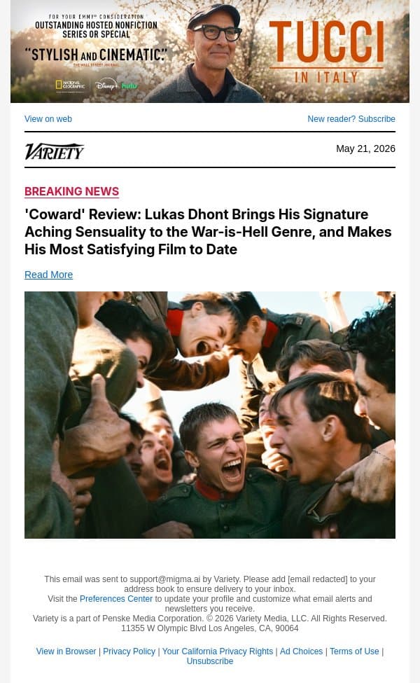 'Coward' Review: Lukas Dhont Brings His Signature Aching Sensuality to the War-is-Hell Genre, and Makes His Most Satisfying Film to Date email from Variety screenshot