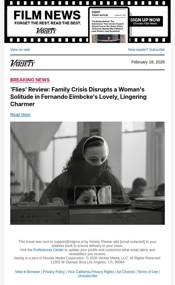 'Flies' Review: Family Crisis Disrupts a Woman's Solitude in Fernando Eimbcke's Lovely, Lingering Charmer email from Variety screenshot