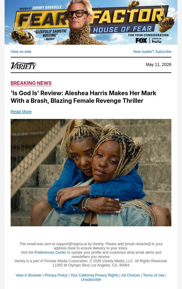 'Is God Is' Review: Aleshea Harris Makes Her Mark With a Brash, Blazing Female Revenge Thriller email from Variety screenshot
