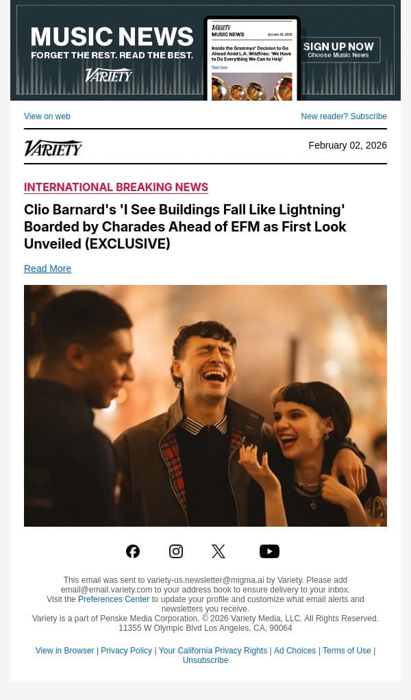 Clio Barnard's 'I See Buildings Fall Like Lightning' Boarded by Charades Ahead of EFM as First Look Unveiled (EXCLUSIVE) email from Variety screenshot