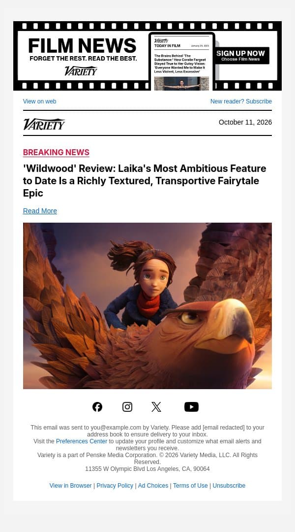 'Wildwood' Review: Laika's Most Ambitious Feature to Date Is a Richly Textured, Transportive Fairytale Epic email from Variety screenshot
