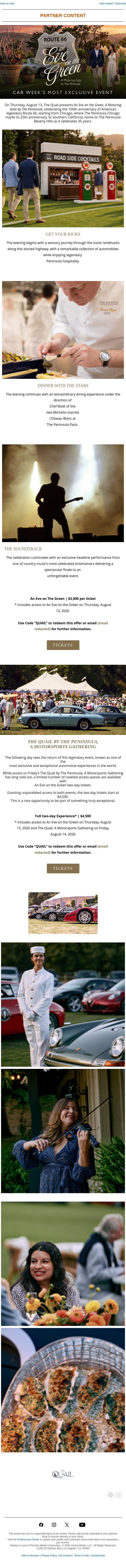 The Most Exclusive Event of Monterey Car Week email from Variety screenshot