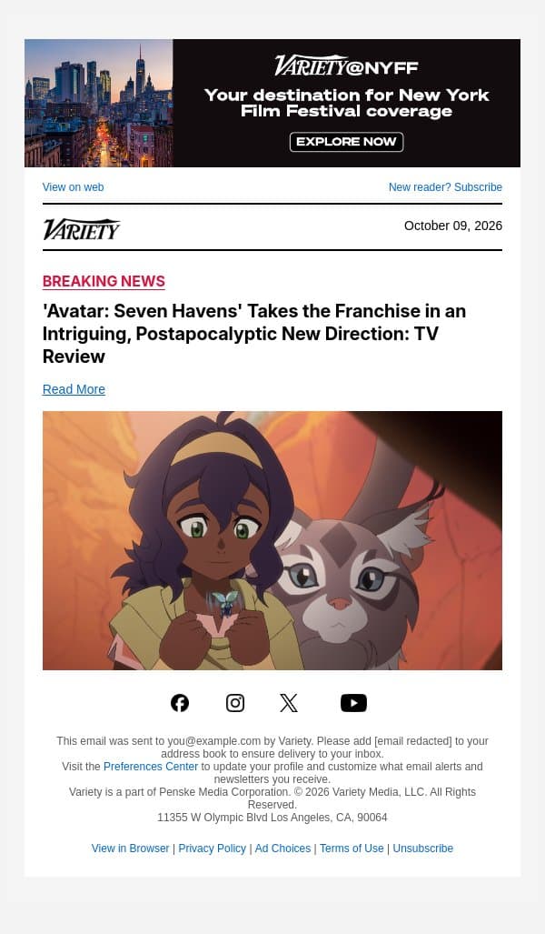 'Avatar: Seven Havens' Takes the Franchise in an Intriguing, Postapocalyptic New Direction: TV Review email from Variety screenshot