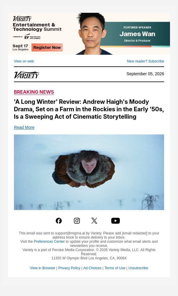 'A Long Winter' Review: Andrew Haigh's Moody Drama, Set on a Farm in the Rockies in the Early '50s, Is a Sweeping Act of Cinematic Storytelling email from Variety screenshot