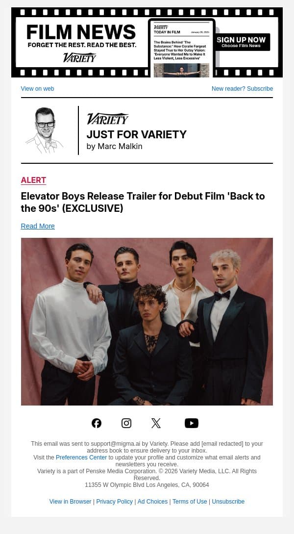 Elevator Boys Release Trailer for Debut Film 'Back to the 90s' (EXCLUSIVE) email from Variety screenshot