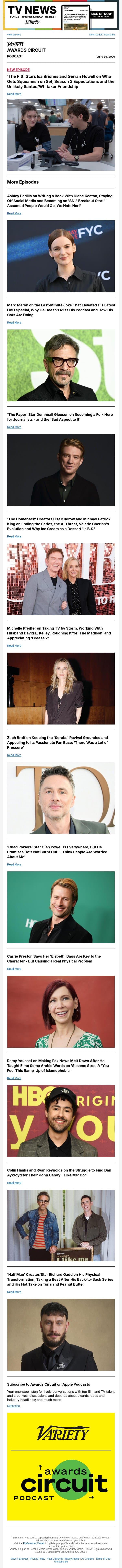 'The Pitt' Stars Isa Briones and Gerran Howell on Who Gets Squeamish on Set, Season 3 Expectations and the Unlikely Santos/Whitaker Friendship email from Variety screenshot