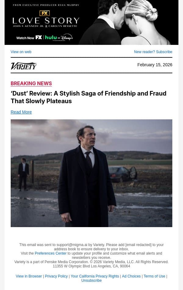 ‘Dust’ Review: A Stylish Saga of Friendship and Fraud That Slowly Plateaus email from Variety screenshot