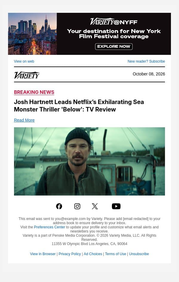 Josh Hartnett Leads Netflix’s Exhilarating Sea Monster Thriller 'Below': TV Review email from Variety screenshot