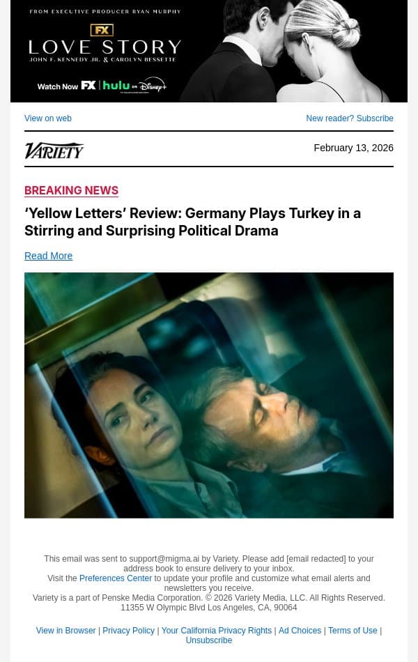 ‘Yellow Letters’ Review: Germany Plays Turkey in a Stirring and Surprising Political Drama email from Variety screenshot