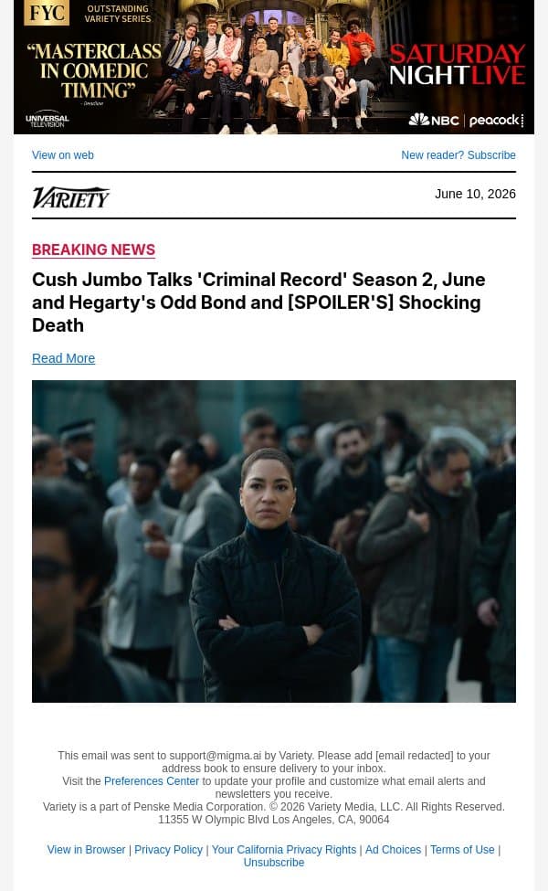 Cush Jumbo Talks 'Criminal Record' Season 2, June and Hegarty's Odd Bond and [SPOILER'S] Shocking Death email from Variety screenshot