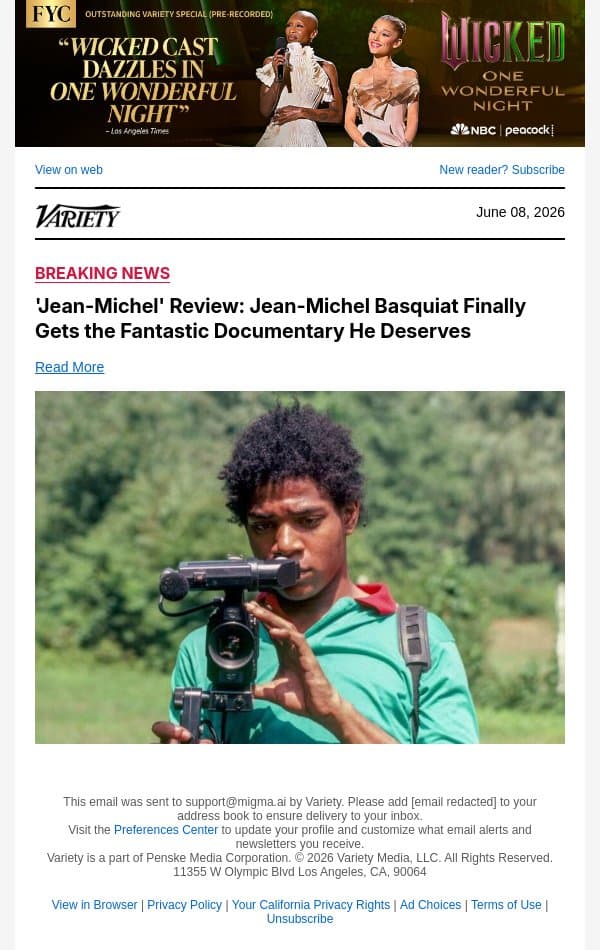 'Jean-Michel' Review: Jean-Michel Basquiat Finally Gets the Fantastic Documentary He Deserves email from Variety screenshot