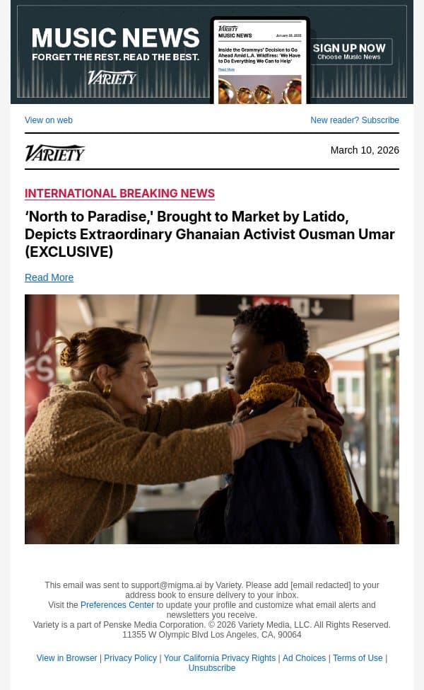 ‘North to Paradise,' Brought to Market by Latido, Depicts Extraordinary Ghanaian Activist Ousman Umar (EXCLUSIVE) email from Variety screenshot