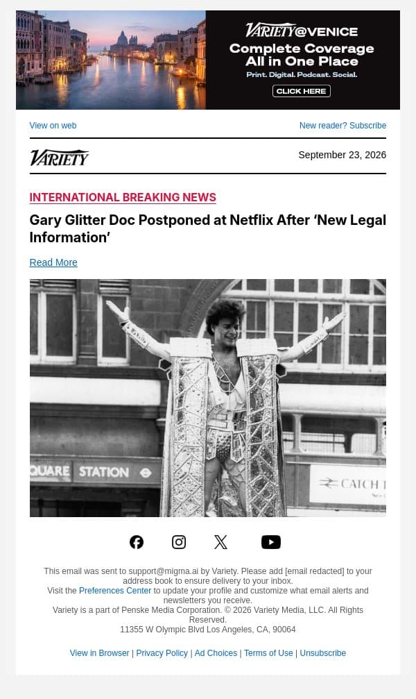 Gary Glitter Doc Postponed at Netflix After ‘New Legal Information’ email from Variety screenshot