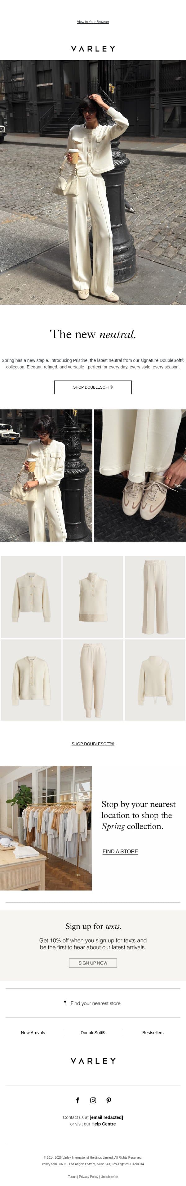 Discover a new DoubleSoft® shade email from Varley screenshot