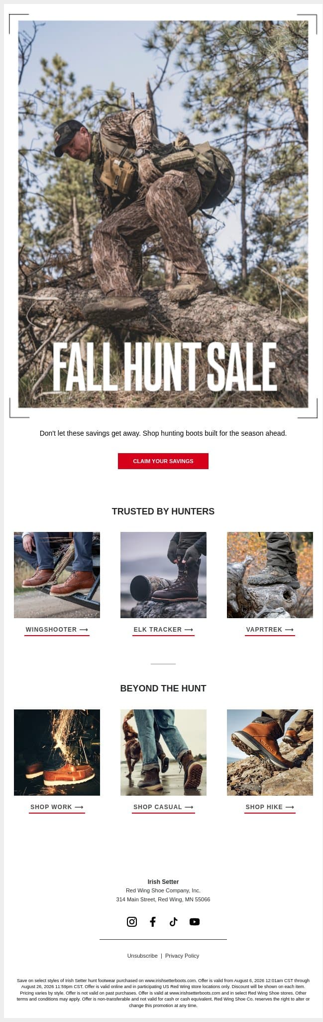 Still Time To Save email from Vasque screenshot