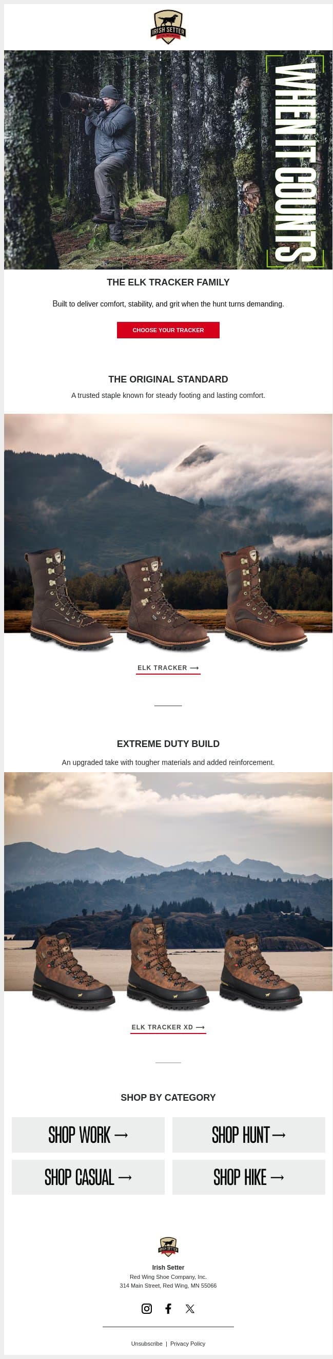 Earn the Miles email from Vasque screenshot