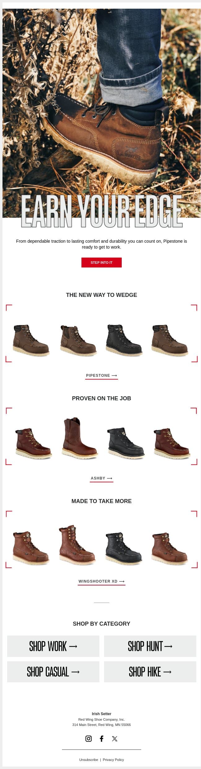 Prove It In Every Step email from Vasque screenshot