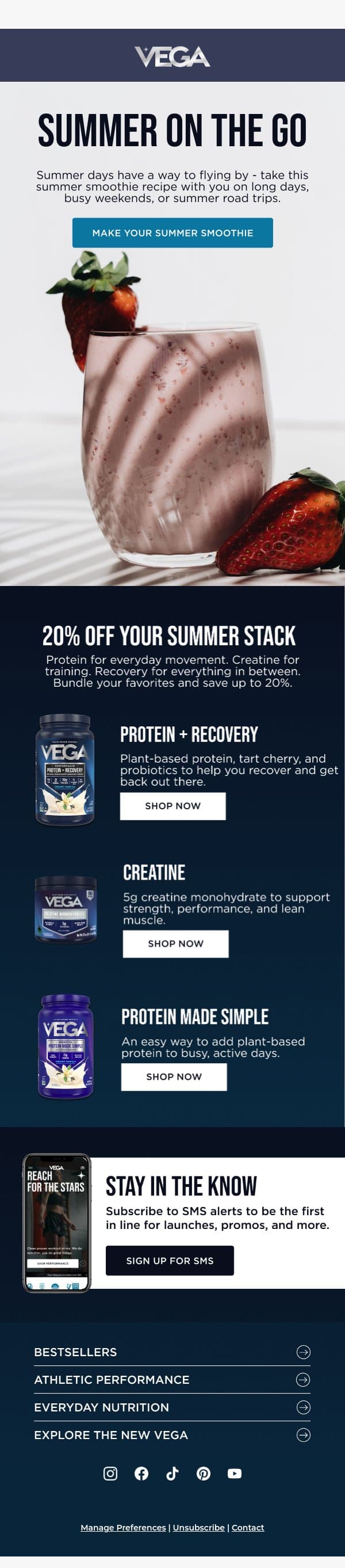 Fuel every summer adventure 💪 email from Vega screenshot