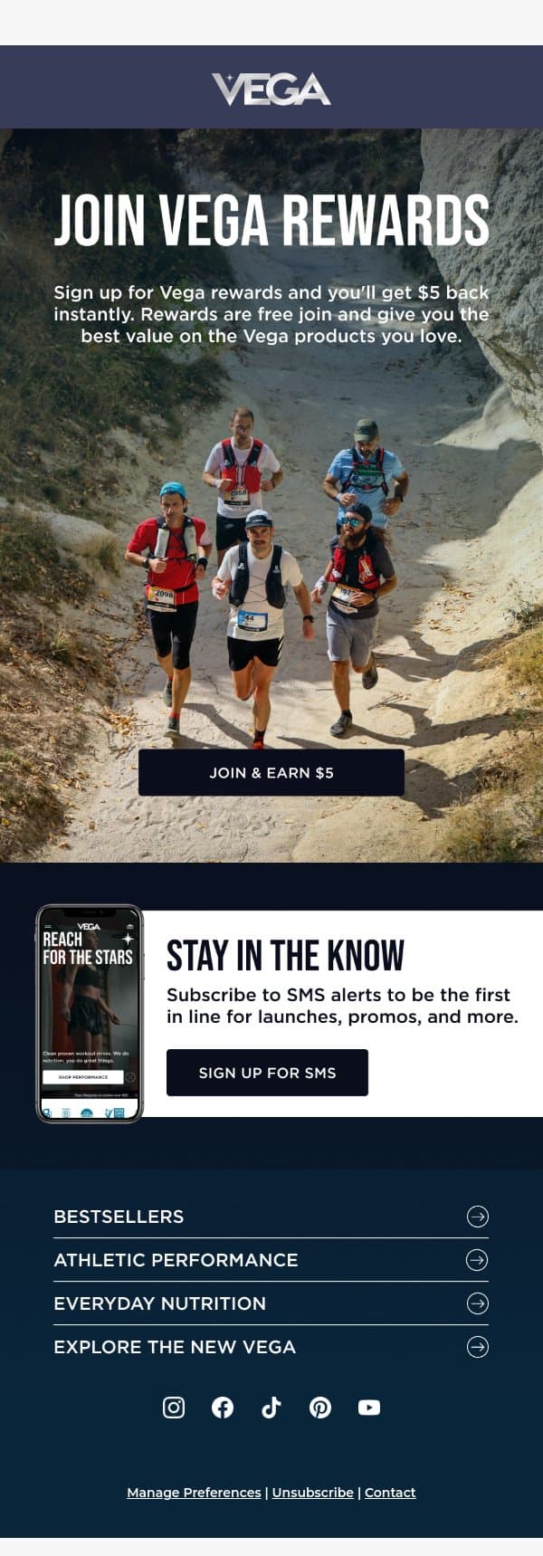 Buy Vega. Get rewarded. Repeat. email from Vega screenshot